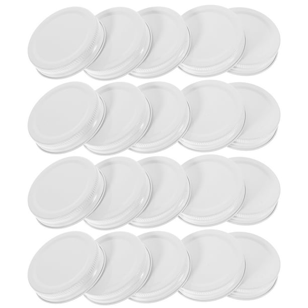 Tapas de tarro de hojalata de 20 piezas, tapas de tarro de almacenamiento, tapas de conservas
