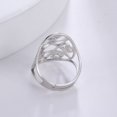 thumbnail image 3 of EUEAVAN Pentacle Pentagram Adjustable Rings Triquetra Knot Yin Yang Cross Om Symbol Ring, 3 of 6