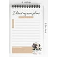 thumbnail image 2 of Inkdotpot To Do List Notepad 6 X 9 Paper Stationery, Dog Theme - I Direct My Own Plans Spiral Notepad Daily Checklist- Motivational Organizer Planner List Pad- Notepad Tear Off (50 Sheets), 2 of 5