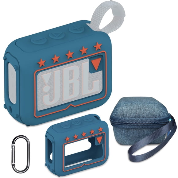 Accesory JCHPINE Funda de silicona y funda rígida de viaje para altavoz Bluetooth ultraportátil JBL Go 4