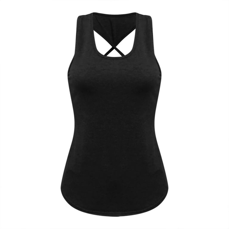 RQYYD Clearance Racerback Tank Tops for Women Summer Workout