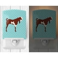 thumbnail image 2 of Caroline's Treasures BB8064CNL Jamnapari Goat Blue Check Ceramic Night Light, 6x4x3", multicolor, 2 of 2