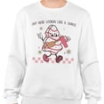 thumbnail image 2 of Lookin' Like a Snack Christmas Sweatshirt Unisex 2X-Large White, 2 of 5