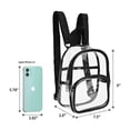 thumbnail image 2 of Mochila transparente con correas reforzadas y bolsillo frontal para accesorios: perfecta para la escuela, seguridad y eventos deportivos., 2 of 4