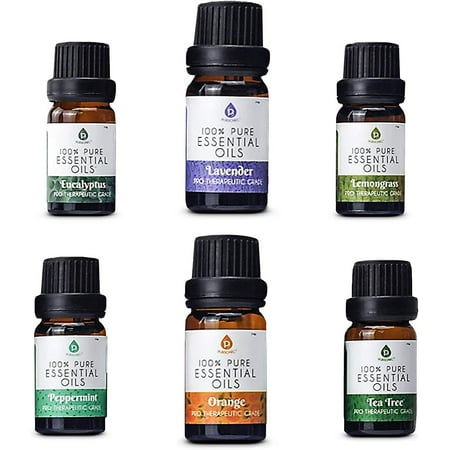 6 Pack of 100% Pure Essential Aromatherapy Oils