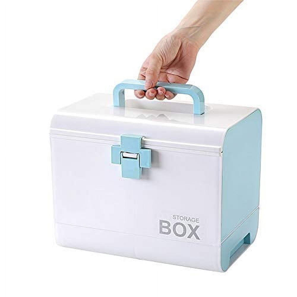 First Aid Box First Aid Kit Medical Box with Removable Tray and Handle Family Emergency Kit Storage Organizer Housewares First Aid Box Nurse Offices