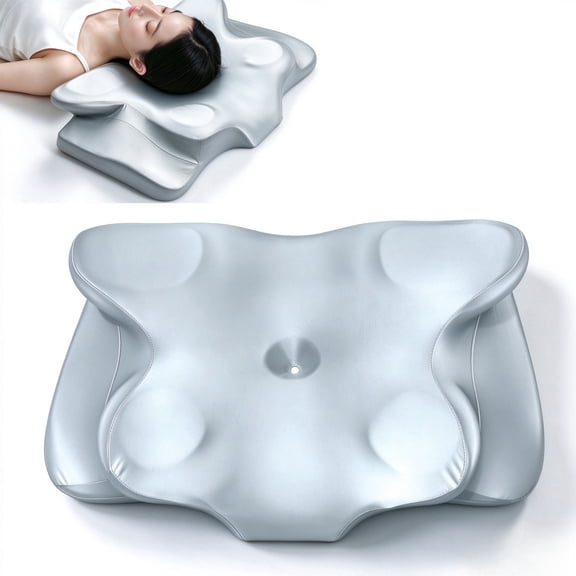 Butterfly Memory Foam Neck Pillow – Ergonomic Cervical Support for Side Sleepers