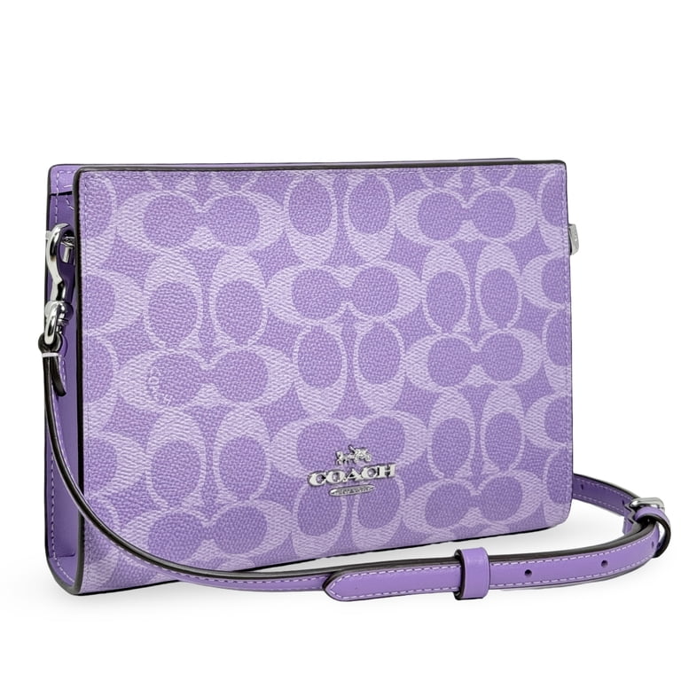 Coach CBM46-SVII Women COACH #CBM00 Floral+Lilac Coated Canvas Leather NTBK Snap Closure Mfg Sealed NWT main image 0