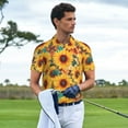 thumbnail image 3 of Fuzoiu Colorful Bohemian Sunflower Print Men's Polo Shirts Short Sleeve,Golf Shirts for Men,Mens Golf Shirt Moisture Wicking Quick-Dry-X-Large, 3 of 6