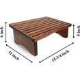 thumbnail image 6 of CONSDAN Footrest, Ergonomic Foot Rest for Under Desk at Work, Nursing Foot Stool, Natural Solid Wood Non-Slip Slanted Top Foot Stool for Office/Standing Desk(Chocolate Color), 6 of 8