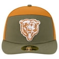 thumbnail image 2 of Men's New Era Olive/Brown Chicago Bears Two-Tone Color Pack Split Panel 59FIFTY Fitted Hat, 2 of 5