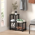 thumbnail image 2 of Furinno Turn-N-Tube Toolless Assembly 2-Tier Ladder Shape Black Book Shelf with Open Frame Design, Corner Shelf, Open Shelves, for Living Room, Garage, Home Office, Black Espresso, 2 of 4