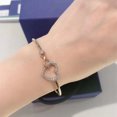 thumbnail image 2 of Pulseras de Mujer 925 Corazón Infinito Chapado en Oro Blanco Pulsera Ajustable con Diamantes Los Mejores Regalos para el día de la Madre para Mujeres y niñas Swarovski  ER, 2 of 5
