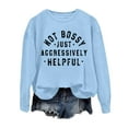 thumbnail image 4 of Women’S Sweatshirt Long Sleeve Sweatshirt Pullovers for Women Sky Blue Crewneck Sweatshirts Women Fall Sweatshirt for Women 2025 Women Clothing, 4 of 4