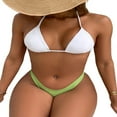 thumbnail image 1 of Women‘s 3 Piece Bathing Suit  Tie Halter Triangle Bikini Set Swimsuit with Cover Up, 1 of 7