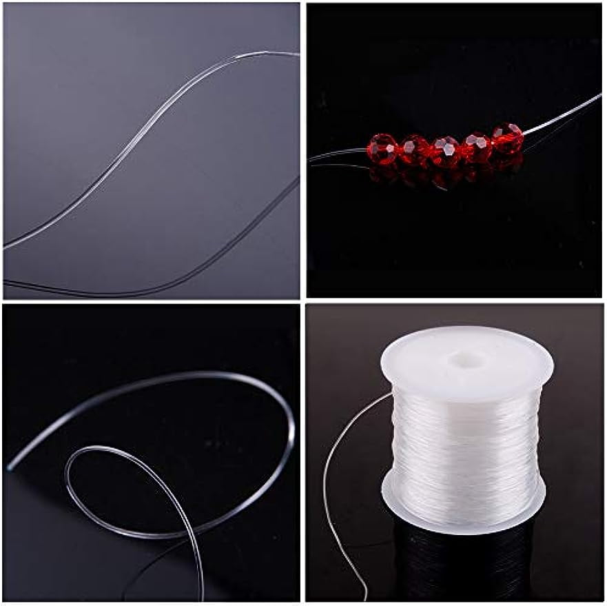 4Rolls Clear Fishing Line for Crafts Nylon Invisible String for