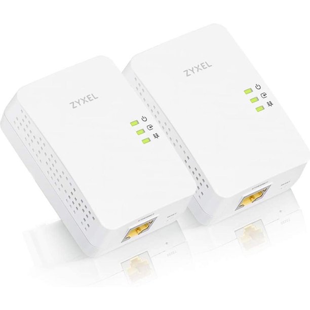 Zyxel 1300 Mbps MIMO Powerline Gigabit Ethernet Adaptor Pack of 2 Zyxel 1300 Mbps MIMO Powerline Gigabit Ethernet Adaptor Pack of 2