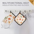 thumbnail image 4 of Yayeee Oven Mitts and Pot Holder Set of 2 Heat Resistant Kitchen Gloves Baking Hot Pad, Beige Autumn Leaves, 4 of 5