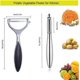 thumbnail image 2 of 2-Piece Vegetable Peeler, Stainless Steel, Stainless Steel Serrated Curved Blade Soft Skin Peeler, Thrifty, 2 of 4