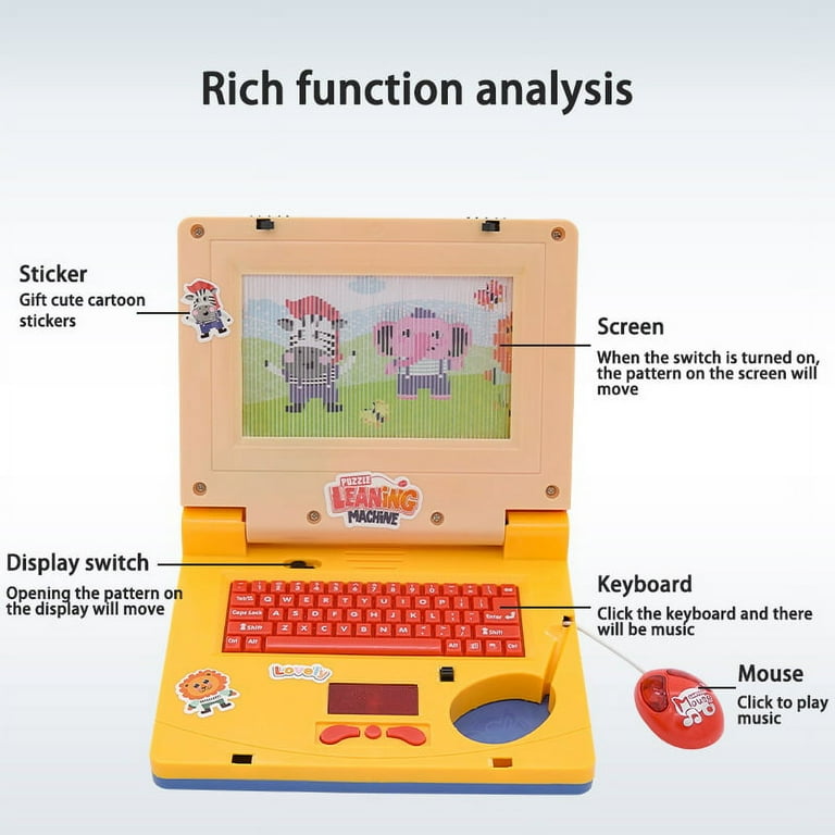 MAINYU Laptop Toy Musical Baby Toys for 6 to 12 Months Educational Computer Learning Toys with Light and Music My Own Leaptop Toy Birthday Christmas