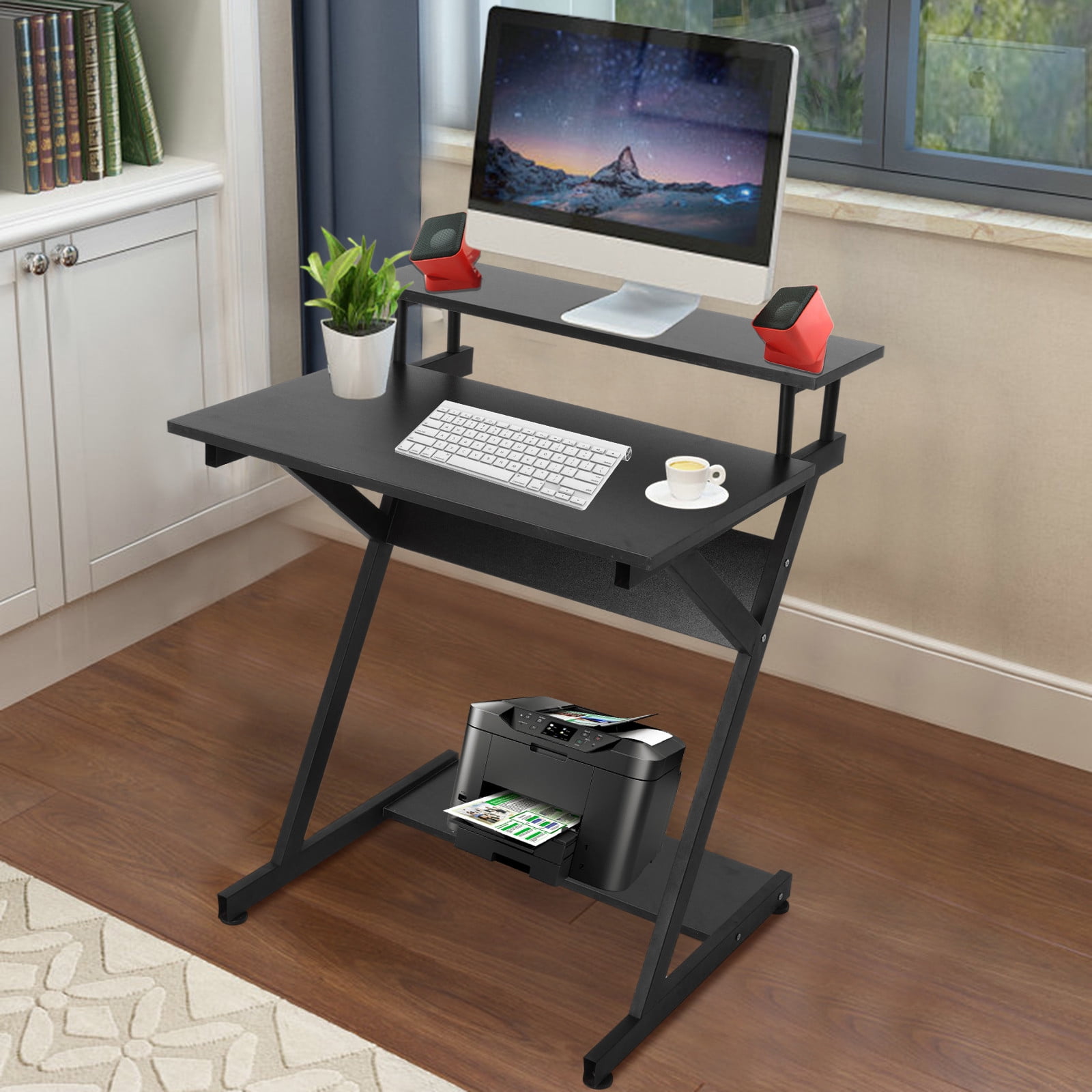 Buy Midewhik Desk Home Gaming Desks Computer Desk with Monitor Shelf
