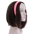 thumbnail image 5 of Motique Accessories 1 inch Wide Suede-like Headband Solid Hair Band for Women and Girls (Neon Pink), 5 of 5