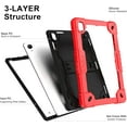 thumbnail image 3 of FIEWESEY for Urao C107/Jeazans OC101/C107 10.1 inch Tablet Hybird Case Kids Friendly with Stand case Cover for HiGrace C107/ZOFYWNAS C107/Freeski C107/Pswarfd 10.1 inch Tablet (Red/Black), 3 of 8