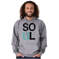 thumbnail image 4 of Matching Set for Couples Soul Mates Unisex Plus Fleece Graphic Hoodie Brisco Brands 2X, 4 of 5