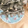 thumbnail image 5 of GZHJMY Christmas Tree Skirt, 36" Xmas Tree Skirts Blue Winter Plants Christmas Tree Mat for Christmas Holiday Party Ornaments, 5 of 6