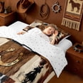 thumbnail image 3 of Erosebridal Rustic Cowhide Print Twin Comforter Sets,Western Cowboy Texas Stars Bedding Set For Men Adults,Reversible,2pcs, 3 of 7