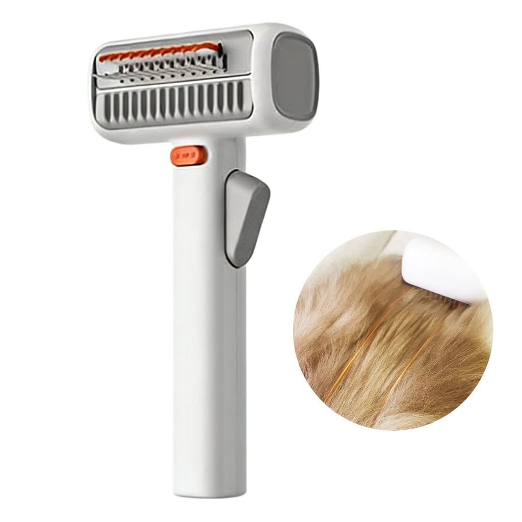 Professional Deshedding Tool Ergonomic Dog Cats Hair Remover Brush with Comfortable Handle Dematting Comb