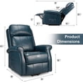 thumbnail image 2 of YODOLLA Faux Leather Recliner Power Lift Chair for Elderly in Blue, 2 of 6