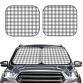 thumbnail image 2 of Wukai Gray Checkboard Car Front Windshield Sun Shade,Sun Visor Shield Block Automotive Interior Protector Blocks UV Rays-Small, 2 of 6