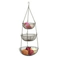 thumbnail image 3 of Metal Woven Wire Hanging Basket - Bronze 8 10 and 12 inch, 3 of 3