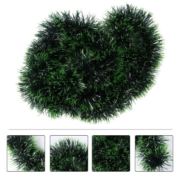 ORDDIART 1Pack Christmas Garland Traditional Dark Green Plastic for Indoor and Outdoor Use Decoration