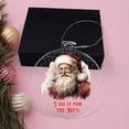 thumbnail image 2 of I Do it for the Ho's Sarcastic Dirty Santa Funny Christmas Acrylic Round Ornament, 2 of 8