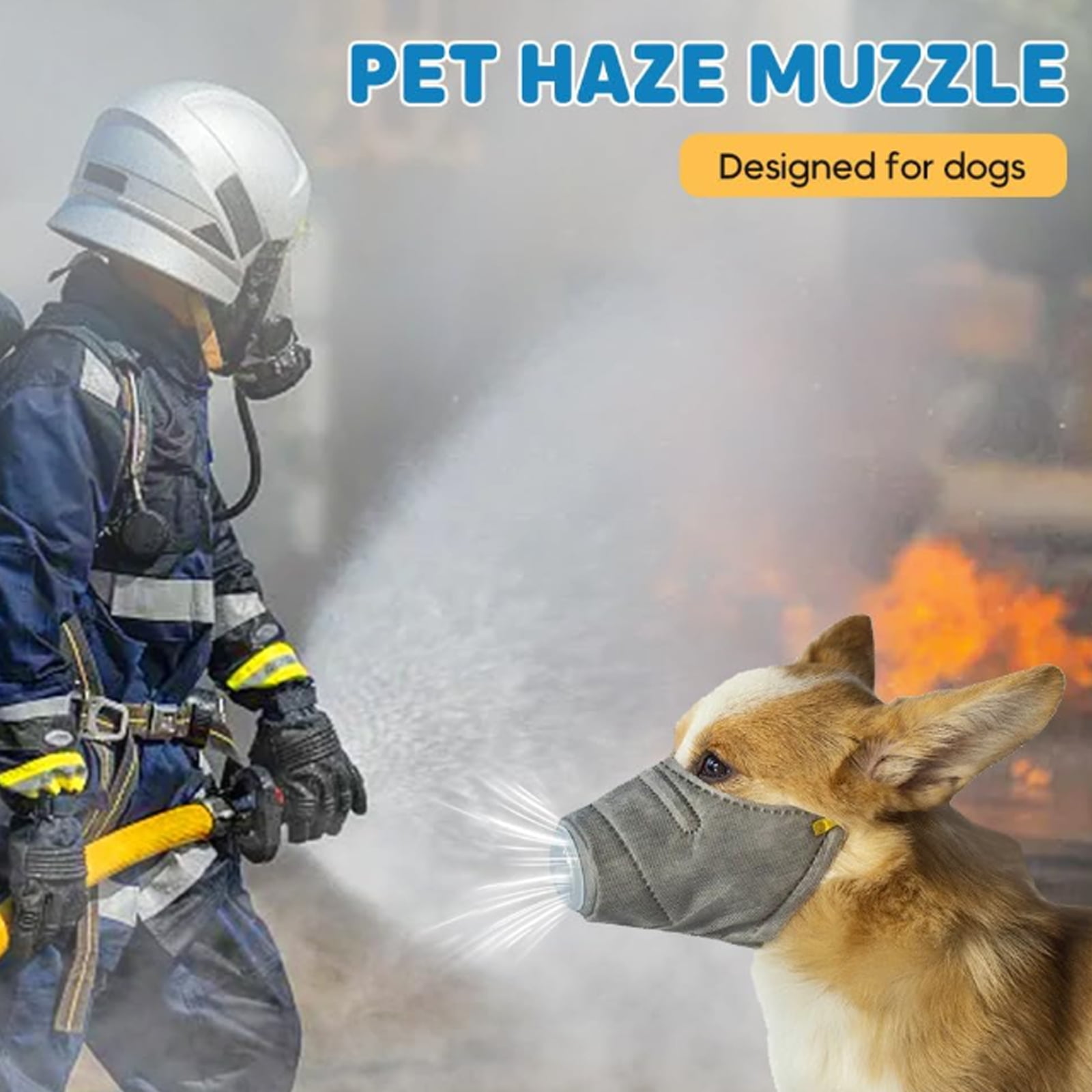 Hundemaulkorb Atemschutzmaske 3-teilig - Verstellbarer Staubschutz Für Hunde | Wiederverwendbare Gesichtsmaske