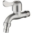 thumbnail image 1 of Stainless Steel Outdoor Faucet Adapter For Wash Machine Tap And Garden Tap, Wall-Mounted Water Faucet With Ceramic Core Valve, Space Saving, Easy To Install, For Wide Use In, 1 of 5