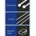 thumbnail image 4 of Transemion 100Pcs Self-locking White 2.5mm Width Cable Tie Wire Buckle Set Adjustable Accessory Fastening Binding Zip Home Black/M, 4 of 6