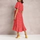 thumbnail image 2 of Vestido De Mujer, Hermoso Y Atractivo Estampado Con Cuello En V Para Viajes Para El Ocio Diario OTVIAP M rojo, 2 of 6