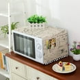thumbnail image 2 of Microwave Oven Cover Dustproof, Cotton Microwave Oven Cover Dust Oil Proof Protection with Side Storage Pockets(Jis Letters), 2 of 2