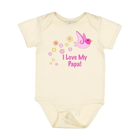 

Inktastic I Love My Papa! Gift Baby Girl Bodysuit