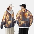 thumbnail image 4 of Lsque Rainbow Cloud White Horse UPF 50+ Lightweight Sun Protection Men's Women's Long Sleeve Shirt, Hoodie Performance -3X-Large, 4 of 9