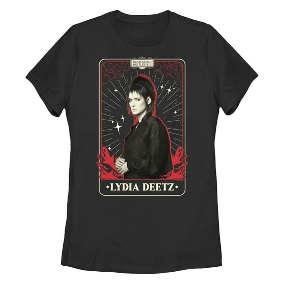 Women's Beetlejuice Beetlejuice Lydia Deetz Tarot Card  Graphic T-Shirt