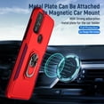 thumbnail image 5 of Circlemalls Case for Motorola Moto G Power 2021, Tempered Glass Screen Protector, Ring Stand Armor Cover Case-Red, 5 of 5