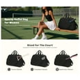 thumbnail image 3 of Hynes Eagle Pickleball Tennis Racquet Bag Lightweight Gym Duffel with Shoe Compartment， Black, 3 of 11
