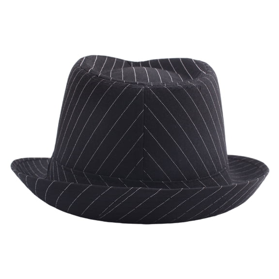 Old-fashioned Fedora Striped Top Hat for Travel Short Brimmed Hat Western Top Hat for Boy Adults Top Hat