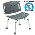thumbnail image 5 of Flash Furniture HERCULES Series Tool-Free and Quick Assembly, 300 Lb. Capacity, Adjustable Gray Bath & Shower Chair with Extra Large Back, 5 of 17