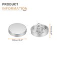 thumbnail image 2 of Uxcell 10pcs Metal Flat Button 12.5mm Round Metal Sewing Buttons Mist Silver, 2 of 7