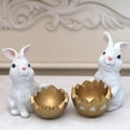 thumbnail image 1 of CaiYueKe Easter Decorations Resin Bunny Eggs Tabletop Home Decor Spring Centerpiece Holiday Ornaments Gift Ideas Festive Indoor Outdoor Display Party Supplies, 1 of 6